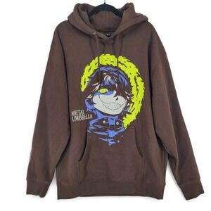 Metal Umbrella Relentless Hoodie L Brown Anime Streetwear SypherPK NWOT‎
